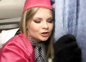 Anally Fucking The Slutty Stewardess On A Plane