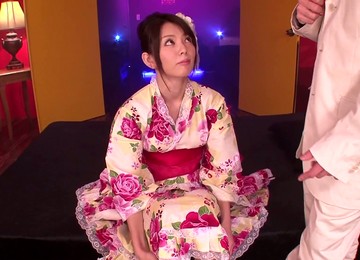 Lovely Mayu Nozomia In Traditional Outfit Sucking And Fucking