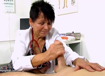 Czech Granny Is Still Working As A Doctor And Using Every Opportunity To Play With Hard Dicks