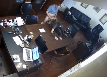 Russian Boss Fucking Secretary In The Office Spycam Voyeur
