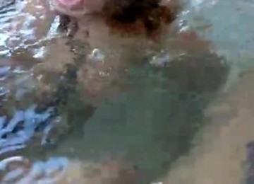 Outdoor Jacuzzi Underwater Blow Job On A Leash