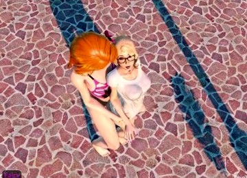 Porno de dibujos animados,Sexo en la piscina