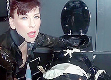 Madame C Plays With Rubber Doll AngelicBella's Cock & Ass