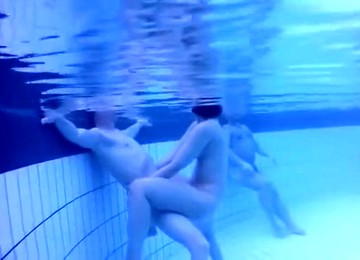 Nudists In The Pool Get Filmed Underwater
