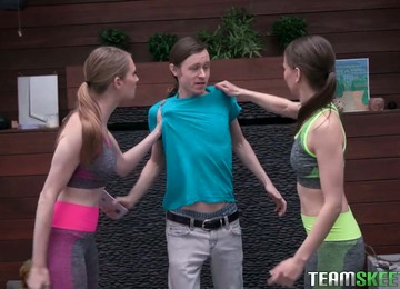 Unforgettable Workout With Two Adorable Fitness Teens Izzy Lush And Her Girlfriend