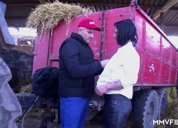 Dirty Cheap Village Whore Gets Mouthfucked By Farm Man Quite Hard