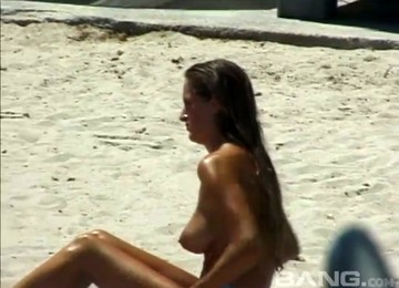 These Whores Love Sunbathing Topless And They've Got Nice Yummy Tits