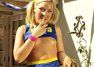 Blonde Cheerleader Gets Fucked Ally  Fingering