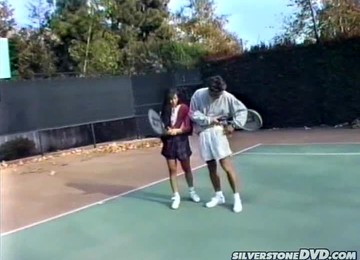 Hardcore Fucking On The Tennis Court For Retro Pornstar Alex Dane