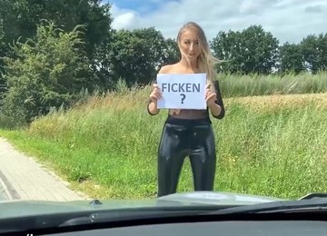 Blonde Hitchhikes For Sex And Gets Fucked By A Stranger