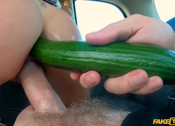 Pussy And Ass Fucking In The Car With Cock Loving Amber Deen