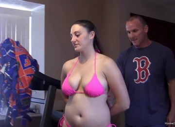 Chubby Wife Drops Her Bikini To Be Fucked Good In The Living-room