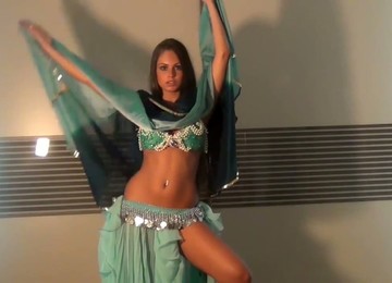 Well Shaped Girlie Dancing Seductively In Eastern Dress