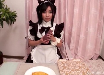 Japanese Maid With Cat Ears Shiozaki Ai Gets Freaky On A Cock