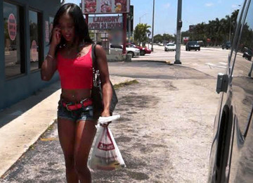 Ghetto Black Girl Gives Up Ass For Cash On BangBus - BangBus