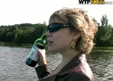 Drunk Blond Mature Slut Gonna Please A Cock On The Boat