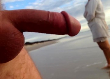 Public Erection CFNM Beach Encounter Between Lady And Male Exhibitionist
