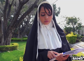 Naughty Nun Yudi Pineda Plays With A Dildo And Gets Fucked By A Priest