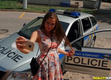 Perverted Cop Erik Everhard Punishes Prankish Czech Teen Stacy Cruz