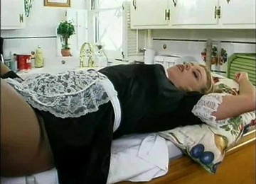 Banging A Sexy Blonde Maid On A Kitchen Countertop
