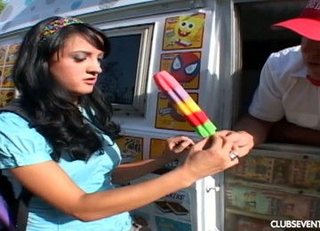 Shy Cutie Deena Daniels Gets Lured By Ice Cream Seller And Fucked In His Van