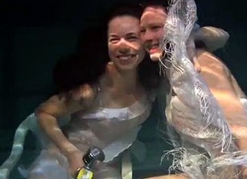 Siskina And Polcharova Are Underwater Gymnasts