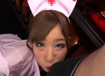 Beautiful Japanese Nurse Sakura Chinami Pleasures With A Blowjob