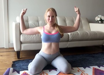 This Blonde Is Always In The Mood For Some Yoga Fun And I Love Her Fine Ass