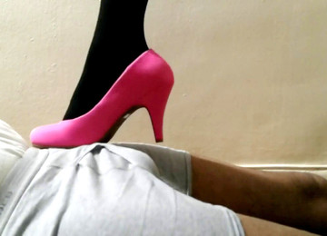 Shoejob New, Licking Flats Shoes, Pink Pantyhose