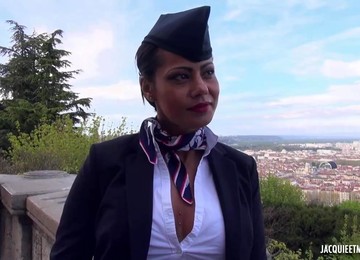 Lyonnaise Is A Flight Attendant Who Is Always In The Mood For Sex With Pilot
