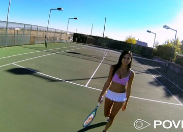 Tennis Coach Shoots POV Footage Of Him Fucking His Hot Client