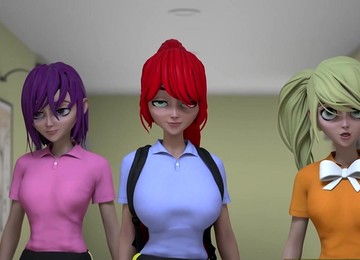 3D porno,Anime porno,Animované porno,Učitelka šuká se studentem