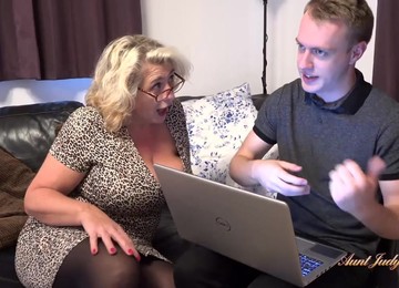 Granny Camilla Seduces The Computer Guy
