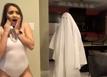 Ghost With A Huge Cock Creampies Home Alone Teen - Halloween Roleplay