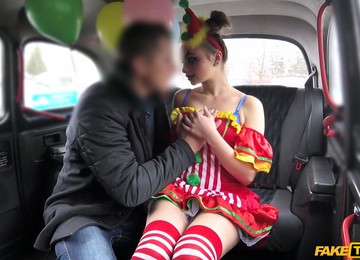 Cab Ride Ends With Heavy Sex For The Costumed Girl