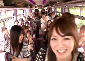 Crazy Orgy In A Moving Bus With Cock Sucking And Riding Japanese Sluts