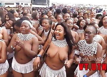 Busty Topless South African Zulu Girls During Reed Rance