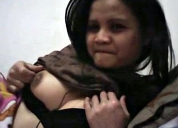 Filipino Maid After Work On Skype