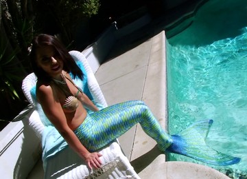 Mermaid Adriana Chechick Leaves The Water For Interracial Anal