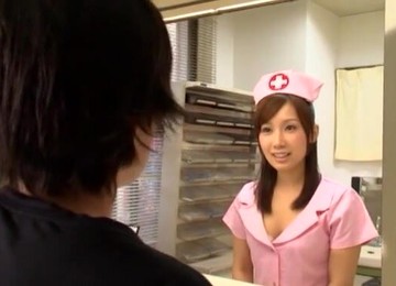 Japanese Nurse Enjoys While Sucking A Dick - Minami Kojima