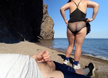 Šukačka na pláži,Masturbace,Nudistický sex,Sex na veřejnosti