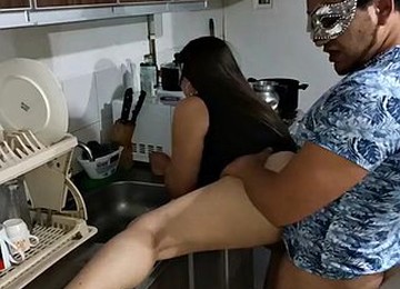 Horny Cousin Fucking Her Favorite Cousin In The Kitchen 1-2
