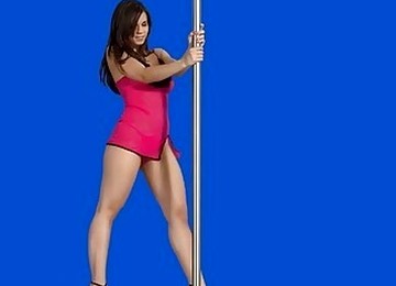 Nekane Hot Naked Pole Dance