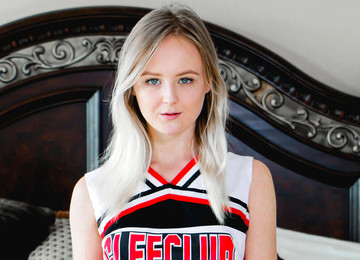 Making The Sale; Cute Blonde Teenanger Cheerleader