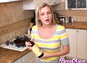Naughty Housewife Preparing Dinner Before Being Fucked - Bree Olson