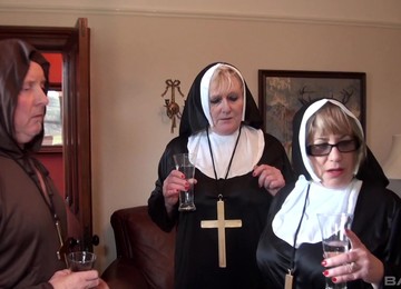 Naughty Nuns Enjoys While Being Fucked - Trisha & Claire Knight