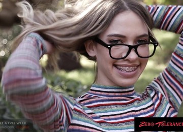 Blond Babe With Glasses Gets Plowed By A Huge One-Eyed Snake