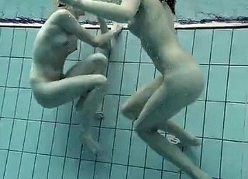 Loris And Okunewa  Lesbians Swimming Underwater