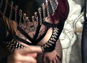 My Goth Stepsister Gives Me A Blowjob