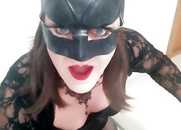 Trans Batgirl Cums